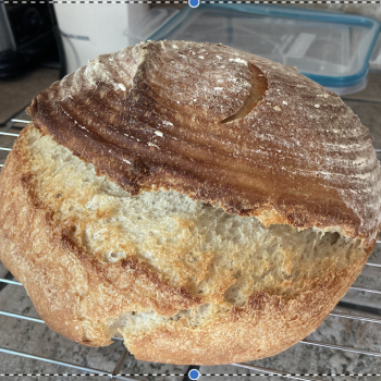 Aunt Jo’s  Dough Bread first slice