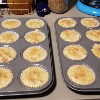Bruce Rhubarb Sourdough Muffins with Lemon Icing first overview